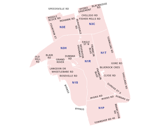 Ontario Zip Code Map